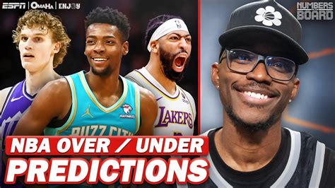 nba over under predictions.
